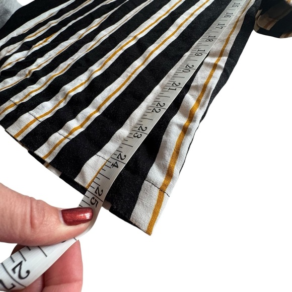 Who What Wear Striped Button Down Jumpsuit XL Black White Tie Waist Wide Leg - Picture 6 of 8